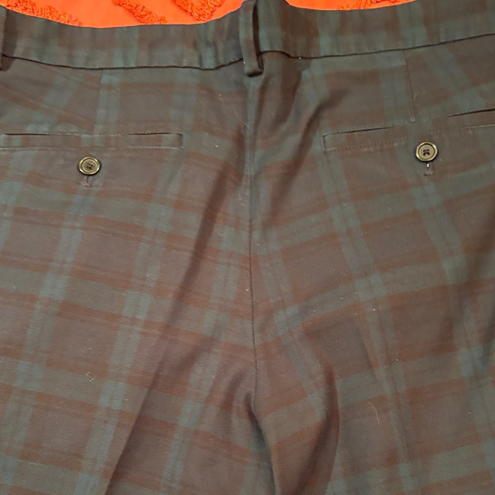 Banana Republic Men's Chinos - Blue and Brown Plaid - Picture 4 of 7